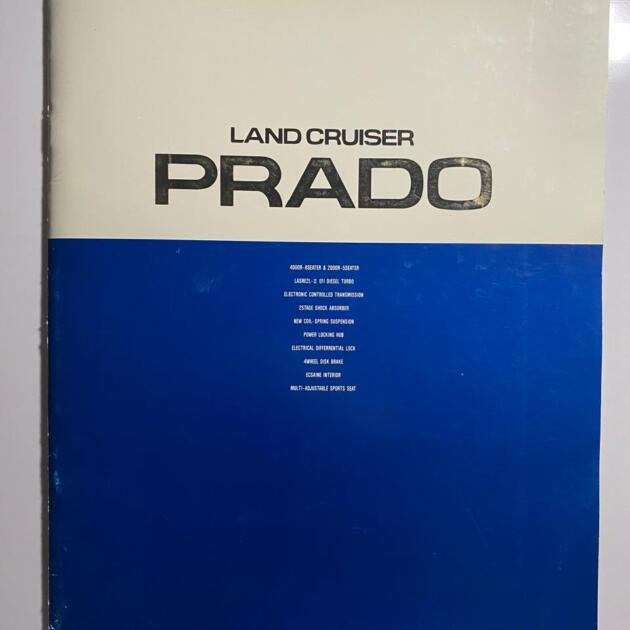 Genuine Japanese User Manual for Toyota Land Cruiser Prado 70 Series (1990)